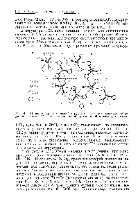 Рис. 9.8. Проекция кристаллической структуры U I3, показывающая координацию атомов и в виде трехшапочной <a href="/info/25361">тригональной призмы</a> (см. текст).