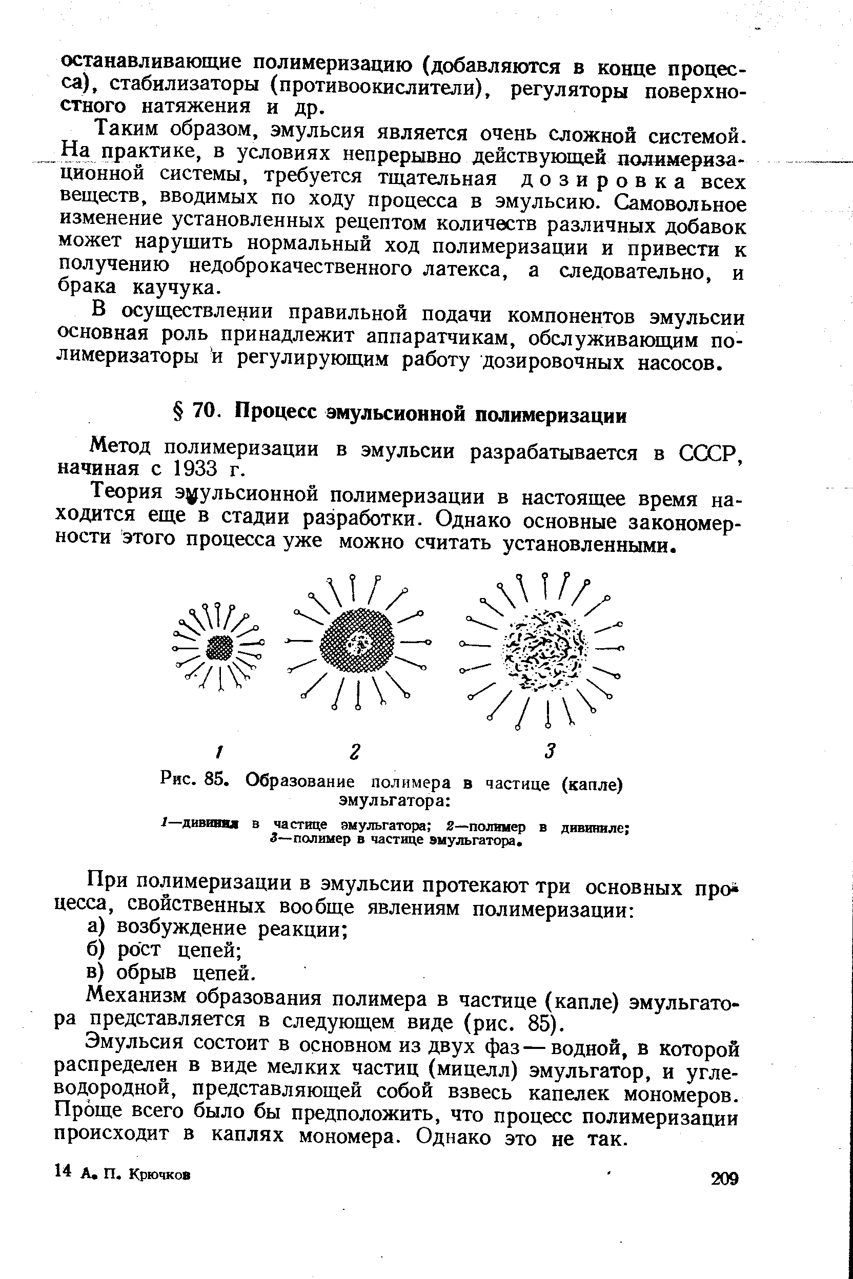 Метод полимеризации в эмульсии разрабатывается в СССР, начиная с 1933 г.