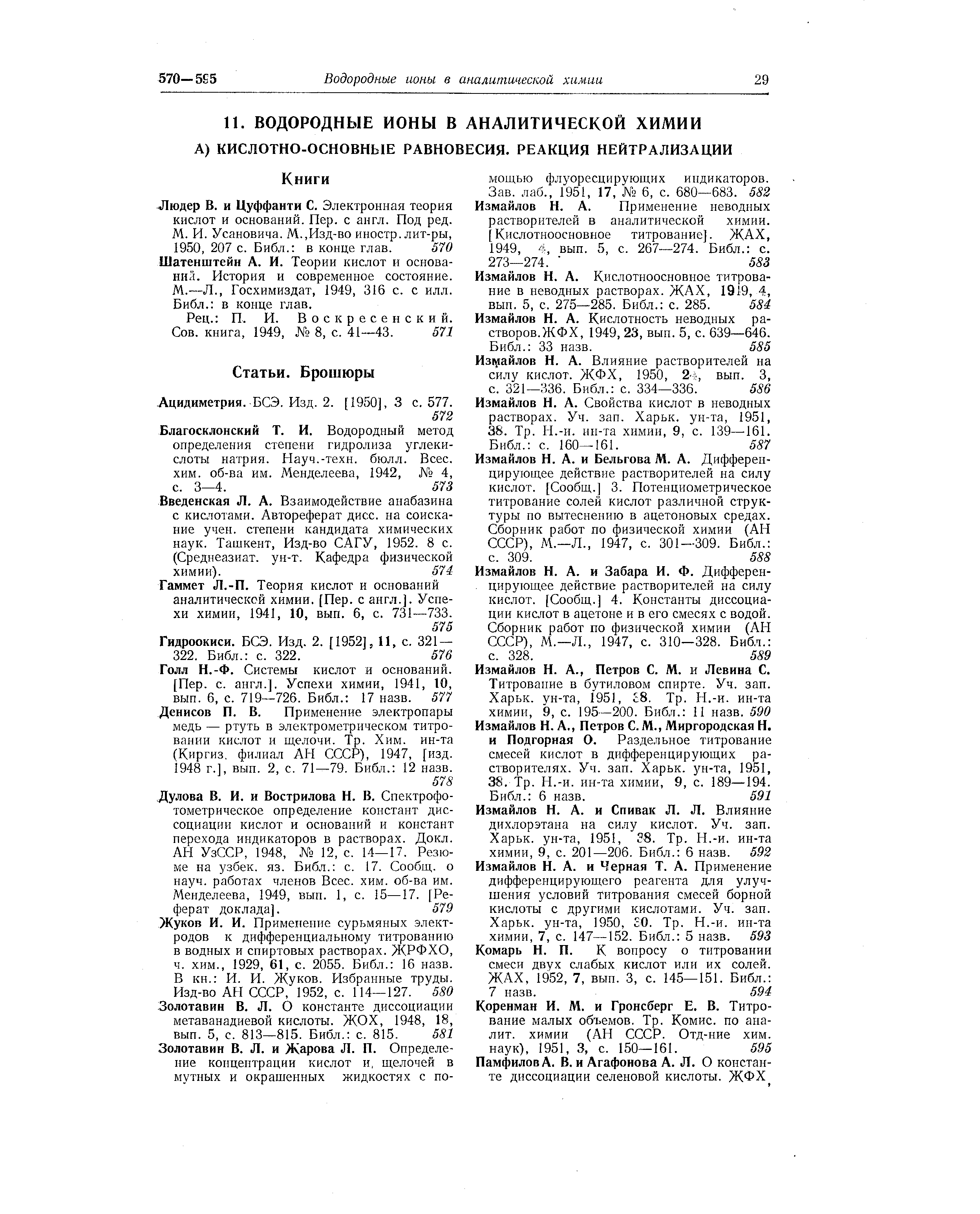 Ацидиметрия. БСЭ. Изд. 2. [1950], 3 с. 577.