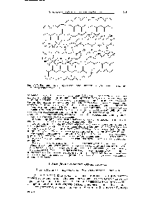 Рис. IX-7. <a href="/info/463212">Расположение молекулы</a> <a href="/info/1294">стеариновой кислоты</a>, адсорбированной на поверхности графитированного углерода [51].