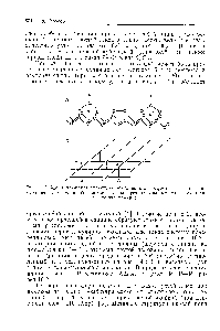 Рис. 19.2. <a href="/info/2548">Кристаллическая структура</a> моноклинного фосфора а — цепочечная субъячейка б — слой, образованный из <a href="/info/481959">поперечно-связанных</a> цепей (схематическое изображение).