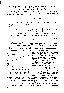 Рис. II. 14. <a href="/info/39422">Зависимость величины</a> эластического восстановления струи, вызванной простой перестройкой профиля, от индекса течения.