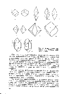 Рис. 57. <a href="/info/189541">Простые формы</a>, кристаллы а- и -кварца, двойники -кварца