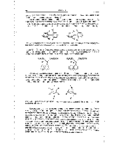 Рис. 4.8. Проекционные формулы Ньюмена для заторможенной (а) и заслоненной (б) конформаций этана.