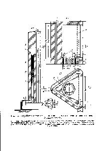 Рис. 55. <a href="/info/1834295">Устройство катодных</a> выводов на шесть ниток газопровода в железобетонном столбе.