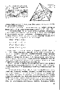 Рис. IV, 6. Диаграмма для 4-компо-<a href="/info/1881920">нентной системы</a> с бинарными и четверным азеотропами 