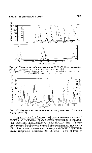 Рис. 6.6. Примеры записей, полученных на <a href="/info/1568932">автоматическом аминокислотном</a> анализаторе с детектором радиоактивности [9].