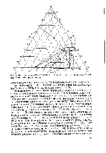 Рис. 2. Проекция диаграммы состояния системы У — Сг — 2г на плоскость концентрационного треугольника.