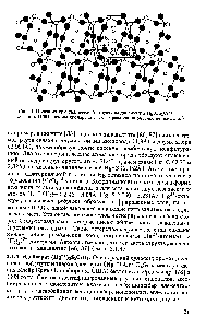 Рис.23. Проекция кристаллической структуры динсмитита Н85052Сг04 на плоскость (100), (атомы кислорода СгО -тетраэдров на рисунке не показаны)